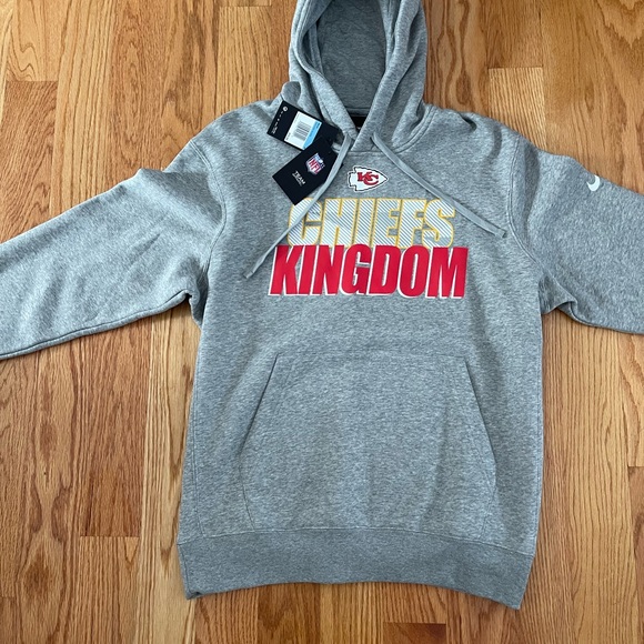 NWT Nike Gray Chiefs Kingdom Hoodie Size Medium - Picture 2 of 7